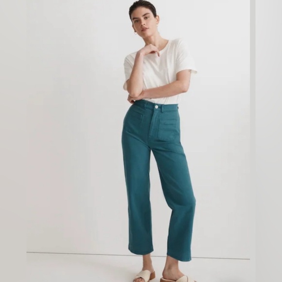 Madewell Emmett 2.0 Wide-Leg Crop Pants - SZ 25 - Picture 4 of 11